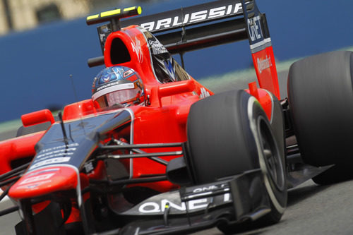Charles Pic a los mandos del Marussia durante el GP de Europa