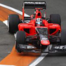 Timo Glock durante los entrenamientos libres del GP de Europa