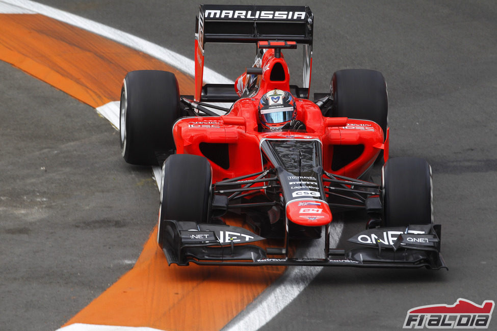 Timo Glock durante los entrenamientos libres del GP de Europa