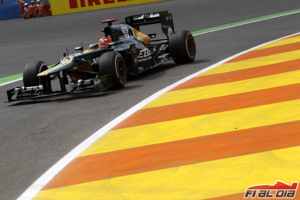 Heikki Kovalainen durante los entrenamientos libres del GP de Europa