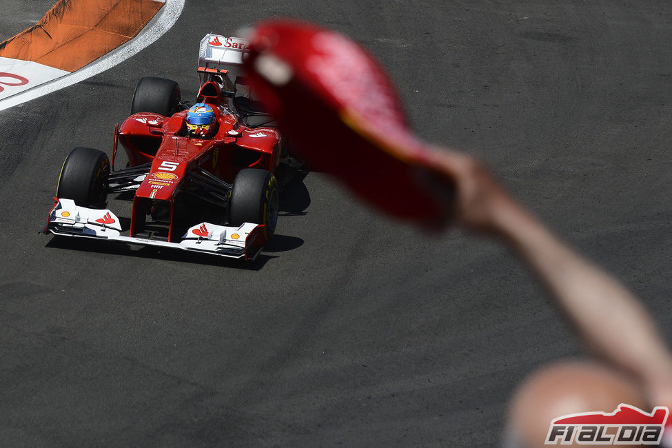 Fernando Alonso en la clasificación del GP de Europa 2012