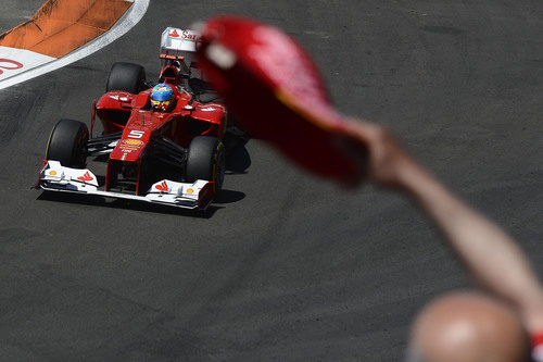 Fernando Alonso en la clasificación del GP de Europa 2012