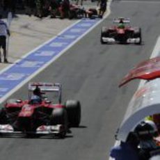 Los dos Ferrari fuera de la Q3 en el GP de Europa 2012