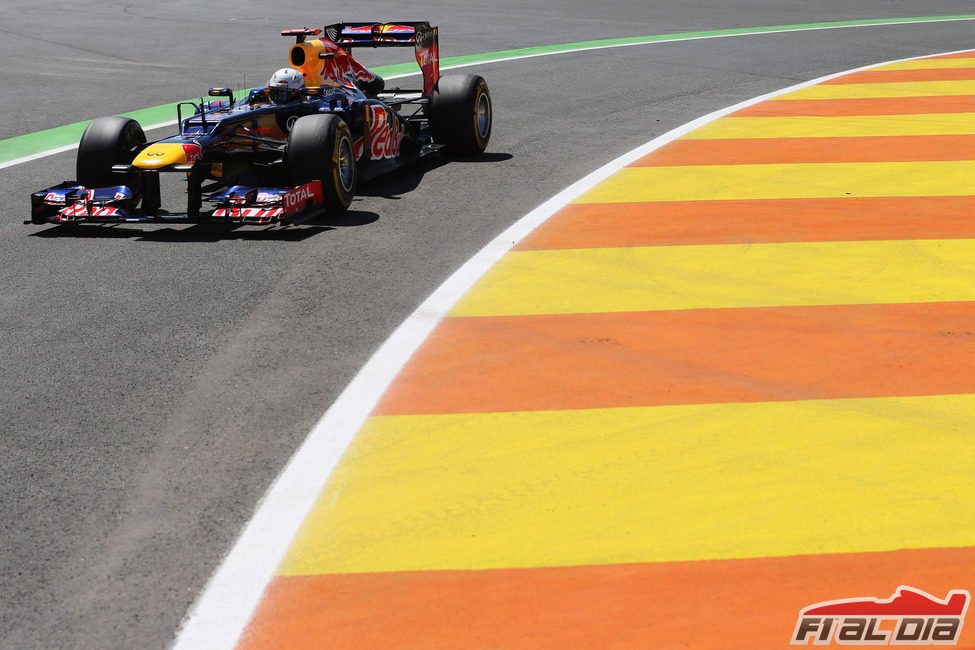 Sebastian Vettel en la clasificación del GP de Europa 2012