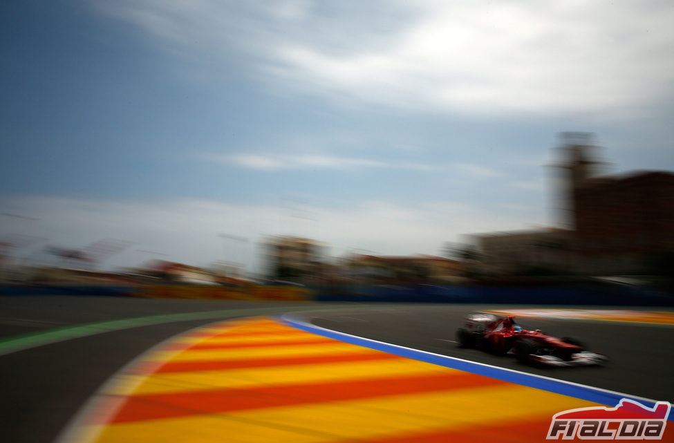 Fernando Alonso en los libres del GP de Europa 2012