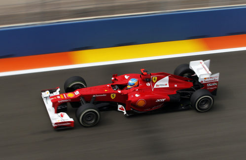 El Ferrari F2012 de Alonso en Valencia