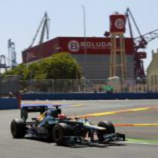 Heikki Kovalainen prueba los blandos en Valencia