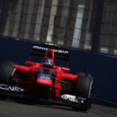 Charles Pic intenta ganar posiciones en la clasificación del GP de Europa