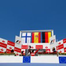 Podio del GP de Europa en Valencia