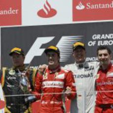 Podio del GP de Europa 2012