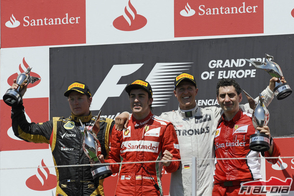 Podio del GP de Europa 2012