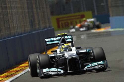 Nico Rosberg terminó sexto en el GP de Europa 2012