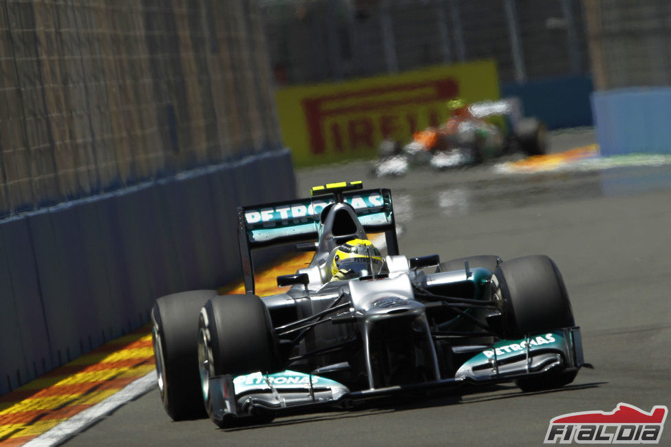 Nico Rosberg terminó sexto en el GP de Europa 2012