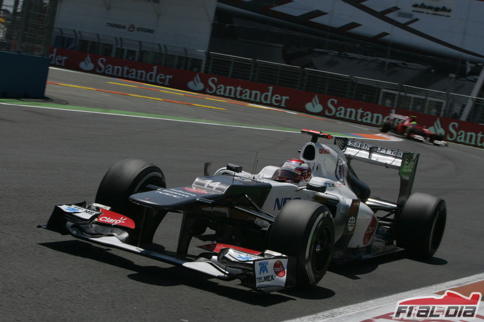 Kamui Kobayashi abandonó en el GP de Europa 2012