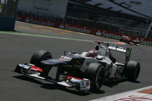 Kamui Kobayashi abandonó en el GP de Europa 2012