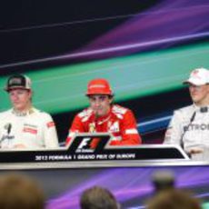 Rueda de prensa de los ganadores en el GP de Europa 2012