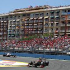 Romain Grosjean disputa el Gran Premio de Europa 2012