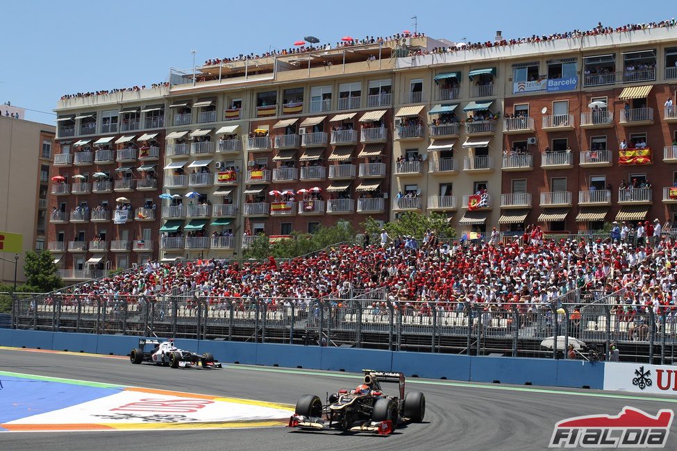 Romain Grosjean disputa el Gran Premio de Europa 2012