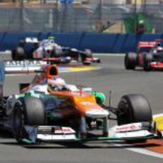 Paul di Resta completó las 57 vueltas del GP de Europa