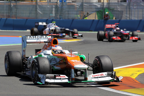 Paul di Resta completó las 57 vueltas del GP de Europa