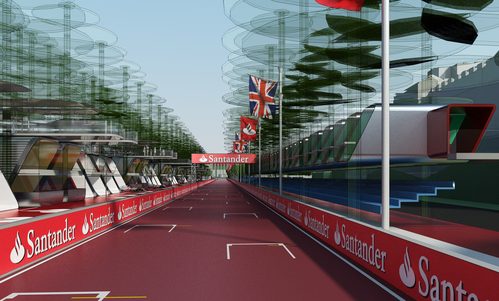 Recta principal del posible GP de Londres