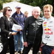 Sebastian Vettel y John Surtees en Goodwood