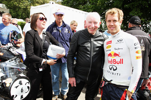 Sebastian Vettel y John Surtees en Goodwood