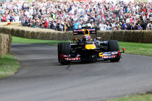 Mark Webber también rodó con el Red Bull en Goodwood