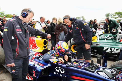 Mark Webber se sube al Red Bull en Goodwood