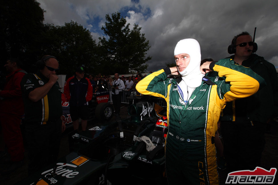 Heikki Kovalainen en el Festival de la Velocidad de Goodwood 2012