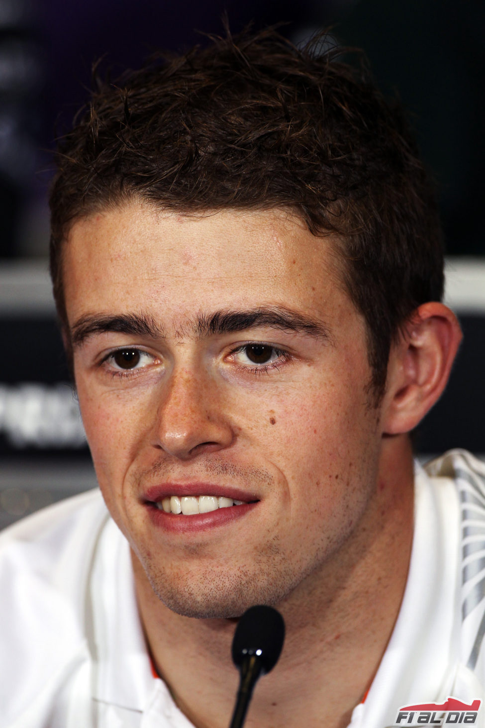 Paul di Resta en la rueda de prensa de la FIA del jueves en Silverstone