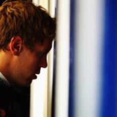 Sebastian Vettel momentos antes de afrontar los libres del GP de Gran Bretaña