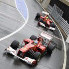 Fernando Alonso y Felipe Massa en Silverstone