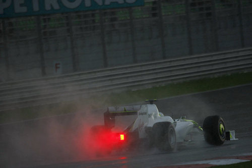 Barrichello bajo la lluvia