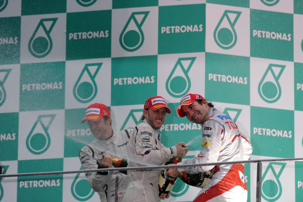 El podio del GP de Malasia