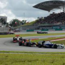 Heidfeld, Vettel y Hamilton