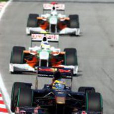 Bourdais seguido de los dos Force India