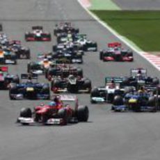 Primera curva del GP de Gran Bretaña 2012