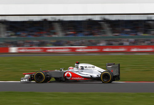 Jenson Button durante la clasificación del GP de Gran Bretaña 2012