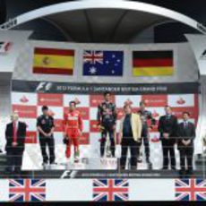 Fernando Alonso ocupó la segunda plaza del podio en Silverstone