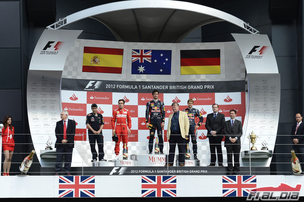 Fernando Alonso ocupó la segunda plaza del podio en Silverstone