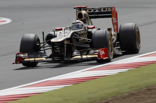 Kimi Räikkönen a los mandos del E20 en Silverstone