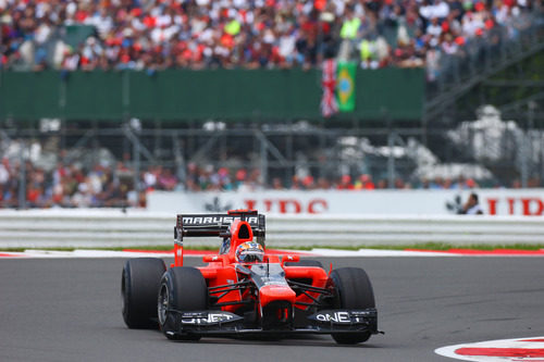 Timo Glock acabó por delante de los dos HRT en Silverstone