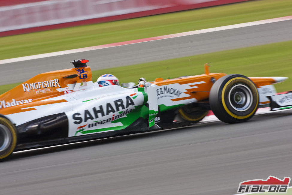 El Force India VJM05 no rindió bien en Silverstone