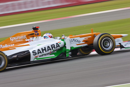 El Force India VJM05 no rindió bien en Silverstone