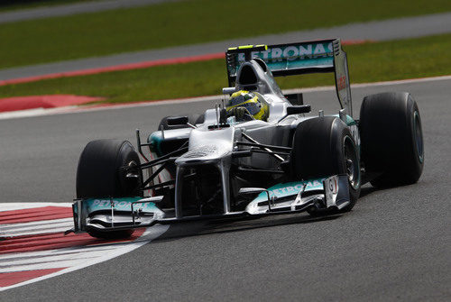 Nico Rosberg durante los Libres 3 del GP de Gran Bretaña 2012