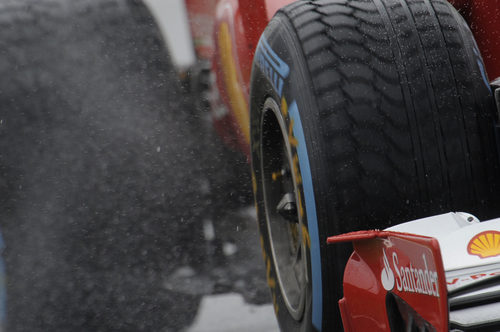 Neumático de lluvia Pirelli en Silverstone