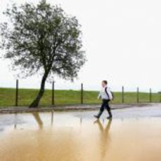 Silverstone inundado en la jornada del viernes