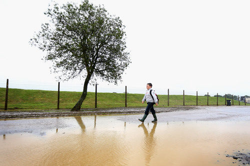 Silverstone inundado en la jornada del viernes