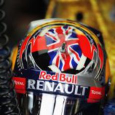 Casco especial de Vettel para el GP de Gran Bretaña 2012